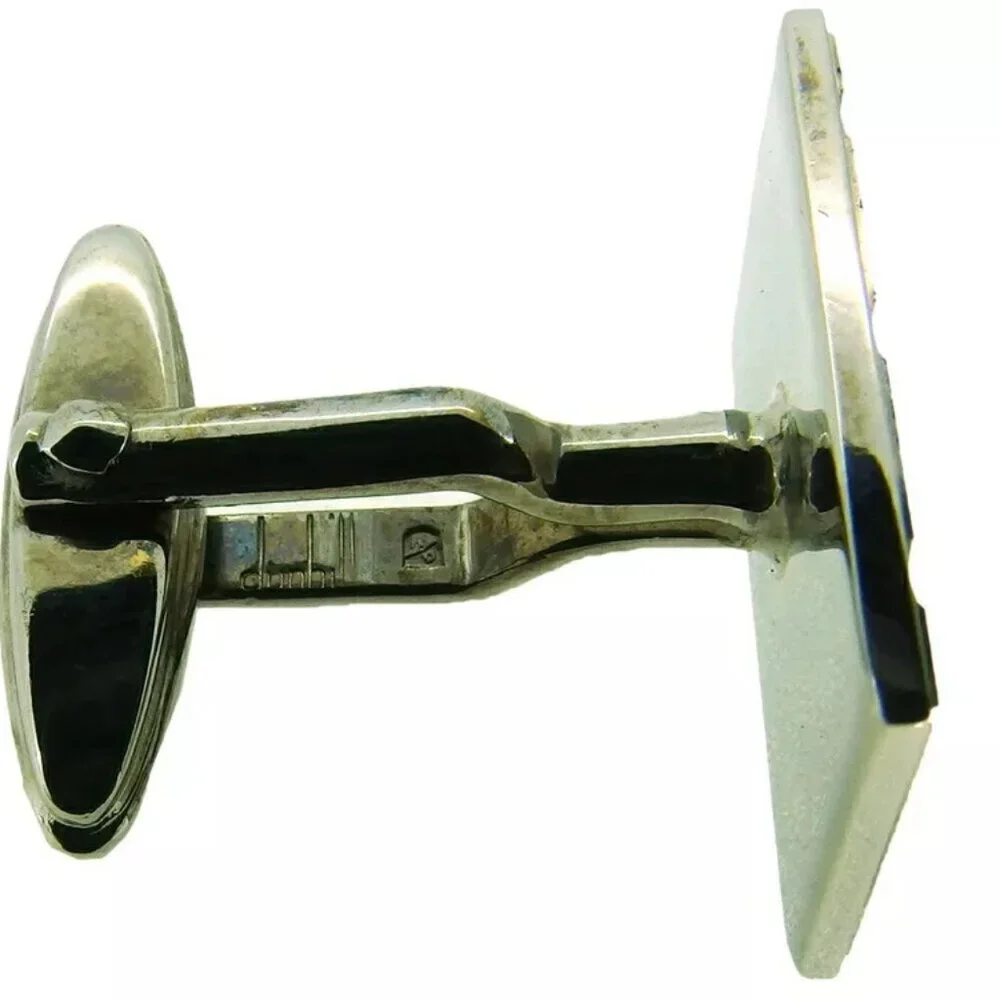 dunhill cuff d mark Silver & Gold Hardware Authentic Used